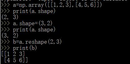 ndarray.shape 与reshape